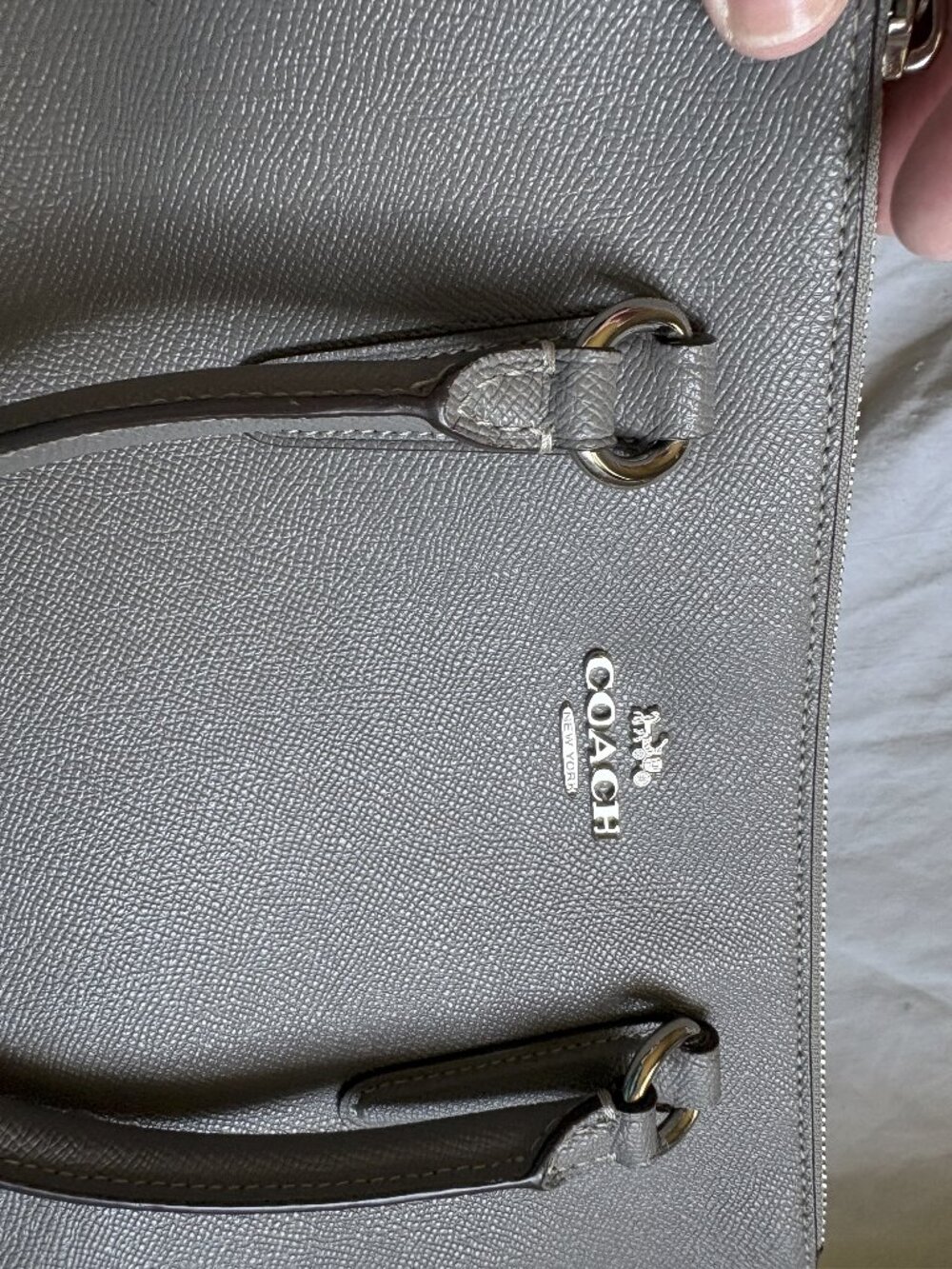 Coach Surrey Carryall Grey Large - Picture 13 of 15